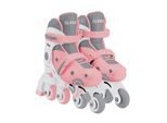 GLOBBER LEARNING SKATES 2in1 – Inline- und Quad-Skates Kinder, verstellbar Gr.30-33, ABEC 9, Rollengröße 54x24 mm, rosa