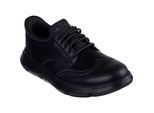 Skechers Garza Sully Leder Heren Zwart Veterschoenen