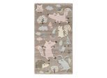 Sigikid , Taupe , Textil , Tier , rechteckig , 133x200 cm , Textiles Vertrauen - Oeko-Tex® , für Fußbodenheizung geeignet, in verschiedenen Größen erhältlich, für Hausstauballergiker geeignet, Fasern thermofixiert (heatset), pflegeleicht, strapazierfähig ,