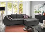 Ecksofa HOME AFFAIRE "Imola elegant, Breite 270cm, moderne Sitzsteppung, bequem, L-Form", grau (anthrazit), B:270cm H:90cm T:170cm, 100% Polyester, Sofas, Ecksofa, auch mit Bettfunktion und Bettkasten