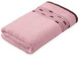Badetuch MÖVE FOR FROTTANA "Magic Uni", rosa (rose), B:67cm L:140cm, Walkfrottee, Obermaterial: 100% Baumwolle, Handtücher, Badetuch, mit Bordüre aus kleinen Rechtecken
