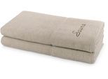Saunatuch MÖVE FOR FROTTANA, weiß (cashmere), B:80cm L:200cm, Walkfrottier, Obermaterial: 100% Baumwolle, Handtücher
