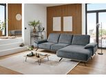 Ecksofa DIE PLANBAR "ZE-EM18063, Breite 322 cm", grau (cyber anthrazit), B:322cm H:89cm T:187cm, 100% Recyceltes Polyester, Sofas, Ecksofa, wahlweise mit Sitztiefen- und Armteilverstellung