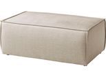 Hocker OTTO HOME "SHERWOOD Samtvelours Polsterhocker", beige (cream), B:102cm H:42cm T:69cm, 100% Polyester, Hocker, Hocker, passend zur Polster-Serie SHERWOOD
