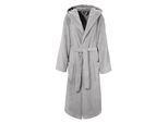 Unisex-Bademantel BRUNO BANANI "Robby, ideal für Sauna & Spa, Standard, Premium und Überlänge" Gr. S, grau (hellgrau), L:120cm, Walkfrottee, Hausmäntel, Unisex-Bademantel, Damen & Herren Bademäntel, Baumwolle, mit Taschen, Sauna, XS-3XL, Topseller