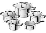 Topf-Set ZWILLING "Poletto", silber (silberfarben), Töpfe, Topf-Set, 18/10 Edelstahl, Rostfrei, Silber, 5-tlg., Induktion