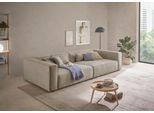 3-Sitzer "PIARA XXL Struktur, Sofa mit Kedernaht", greige, B:316cm H:66cm T:136cm, 100% Polyester, LEGER HOME BY LENA GERCKE, Sofas, 3-Sitzer, schwarze Füße, bequemer Sitzkomfort, extra tiefe Sitzfläche
