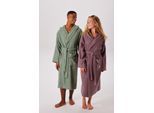 Unisex-Bademantel BRUNO BANANI "Robby, ideal für Sauna & Spa, Standard, Premium und Überlänge" Gr. XXL, salbei, L:125cm, Walkfrottee, Hausmäntel, Unisex-Bademantel, Damen & Herren Bademäntel, Baumwolle, mit Taschen, Sauna, XS-3XL