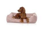 Knuffelwuff orthopädisches Hundebett aus Cord mit Handwebcharakter Nunavut rosa S
