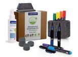 Magnetoplan Whiteboard Essentials Kit, grau, mit PRO+ Markern, Wischer, Reiniger, Tray & Magneten