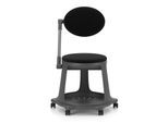 Nowy Styl Hocker BZOOM, Stoffbezug, bis 110 kg, Sitzmaße B 400 x T 410 x H 480 mm, Stoff/PP, schwarz/grau