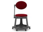 Nowy Styl Hocker BZOOM, Stoffbezug, bis 110 kg, Sitzmaße B 400 x T 410 x H 480 mm, Stoff/PP, rot/grau