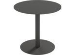 meet by Paperflow Outdoor-Tisch Cross, rund, Tellerfuß, Ø 800 x H 750 mm, schwarz/mattschwarz