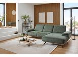 Ecksofa DIE PLANBAR "ZE-EM18063, Breite 322 cm", grün (cyber moos), B:322cm H:89cm T:187cm, 100% Recyceltes Polyester, Sofas, Ecksofa, wahlweise mit Sitztiefen- und Armteilverstellung
