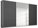Kleiderschrank OTTO HOME "Mehrzweckschrank Aktenschrank Möbel Mietswohnung Schlafzimmer TOMA", grau (graumetallic), B:360cm H:210cm T:62cm, Holzwerkstoff, Schränke, Kleiderschrank, inkl. Regaleinsatz sowie zusätzlichen Einlegeböden MADE IN GERMANY