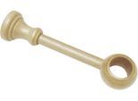 Gardinenstangenhalter GARDINIA "Träger geschlossen für Ø 28 mm" Gr. 1, beige (natur), L:17cm Ø:2,8cm, Gardinenstangenhalterungen, Gardinenstangenhalter, Serie Gardinenstangen-Set Lugano Classic Ø 28 mm