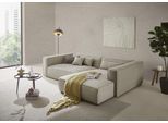 Ecksofa "PIARA XXL Strukturstoff, Big-Sofa, L-Form", greige, B:288cm H:66cm T:198cm, 100% Polyester, LEGER HOME BY LENA GERCKE, Sofas, Ecksofa, wahlweise Ottomane rechts/links, Kedernaht, extra tiefe Sitzfläche
