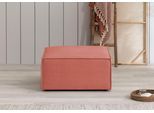 Hocker OTTO HOME "SHERWOOD Samtvelours Polsterhocker", rot (coral), B:80cm H:42cm T:80cm, 100% Polyester, Hocker, Hocker, Hocker quadratisch, ideale Ergänzung zum Loveseat SHERWOOD