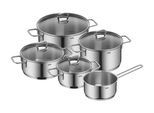 Topf-Set SILIT "Alicante", grau (edelstahl), B:29,8cm H:26cm L:52,5cm, Töpfe, Topf-Set, Silitherm-Allherdboden, induktionsgeeignet, spülmaschinengeeignet