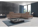 Ecksofa EGOITALIANO "Queenie, extravagantes Sofa mit erstklassigem Sitzkomfort, L-Form", braun (mud), B:284cm H:95cm T:108cm, Luxus-Microfaser (100% Polyester) Leder »BULL« (echtes Rindsleder). Geschliffenes, pigmentiertes und behandeltes Rindsleder mit einer Dicke von 1, 3-1, 5 mm. Dieses Leder zeigt eine ziemlich weiche Hand mit einem halb undurchsichtigen Aussehen. Es handelt sich um ein geschü