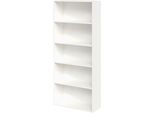 Bücherregal FMD "Bitz", weiß perl, B:71,2cm H:168,7cm T:28cm, Holzwerkstoff, Regale, Bücherregal, offene Fächer, variable Einlegeböden, Breite: 44,4 oder 71,2 cm