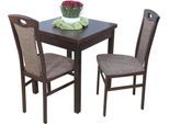 Essgruppe "3tlg. Tischgruppe", braun (cappuccino, cappuccino, nussbaum, nachbildung), B:45cm H:95cm T:48cm, FSC-zertifiziertes teilmassives Holz, HOFMANN LIVING AND MORE, Sitzmöbel-Sets, Essgruppe, Stühle montiert