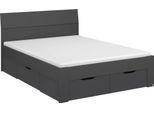 Bett RAUCH "Einzelbett Doppelbett Stauraum FLEXX Breiten 90/140/180 cm", grau (graumetallic), B:145cm H:90cm L:209cm, Betten, Bett, Einzelbett Doppelbett Stauraum FLEXX Breiten 90/140/180 cm