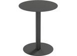 meet by Paperflow Outdoor-Tisch Cross, rund, Tellerfuss, Ø 600 x H 750 mm, schwarz/mattschwarz