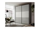 Möbelix , Weiß, Hellgrau , Glas, Holzwerkstoff , 8 Fächer , 2 Schublade(n) Schubladen , 188x222 cm , Goldenes M, BQ - Bündnis für Qualität, Made in Germany , Typenauswahl, Beimöbel erhältlich, umfangreiches Zubehör erhältlich, in verschiedenen Größen erhältlich, in verschiedenen Holzdekoren erhältlich ,