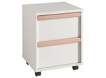 Vipack , Weiß , Holzwerkstoff , Buche , massiv , 2 Schublade(n) Schubladen , 48.1x60x44 cm ,