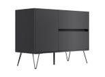 Mid.you , Graphitfarben , Holzwerkstoff , 2 Schublade(n) Schubladen , 99x75.8x42 cm , stehend ,