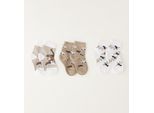 Socken IDO "BABY BOY ACCESSORIES", Damen, Gr. III, beige (optical weiß), Baumwolle, Socken Socken