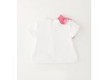 T-Shirt SARABANDA "BABY GIRL SUMMER SHIRT", Mädchen, Gr. 4A, weiß (optical weiß), 100% Baumwolle, Shirts T-Shirt