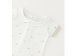 Strampler MINIBANDA "BABY GIRL SUMMER ROMPERS", Kinder, Gr. 6, EURO-Größen, optical weiß, 100% Baumwolle, Overalls