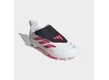 Fußballschuh ADIDAS PERFORMANCE "PREDATOR CLUB KIDS, KLETTVERSCHLUSS, FESTE BÖDEN/MULTI GROUND", Mädchen, Gr. 28, cloud weiß, solar turbo, core schwarz, Synthetik, Schuhe Fußballschuh, für viele verschiedene Böden geeignet, für Jugendliche & Kinder
