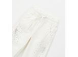 Outdoorhose IDO "BABY GIRL TROUSERS", Mädchen, Gr. 8A, EURO-Größen, sanftes weiß, 98% Baumwolle, 2% Elasthan, Hosen Outdoorhose