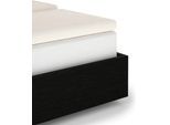 Spannbettlaken HECKETT & LANE "Elementi Split-Topper", weiß (off, weiß), B:200cm L:200cm, Mako-Satin, Obermaterial: 100% Baumwolle, Bettlaken, Spannbettlaken, Laken aus 100% Baumwolle, hochwertiges Mako-Satin, Betttuch ab 90x200