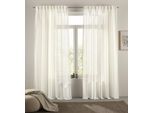 Gardine S.OLIVER "AMEERA" Gr. 2, weiß, B:140cm H:175cm, Leinen, Polyester, Viskose, Gardinen, Gardine, mit Leinen, Schal, Wohnzimmer, Schlafzimmer, Vorhang