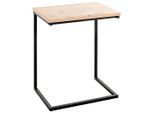 Beistelltisch, Schwarz, Eiche, Metall, Holzwerkstoff, rechteckig, eckig, 30x50x40 cm, Wohnzimmer, Wohnzimmertische, Beistelltische, Beistelltische Metall
