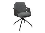 Dieter Knoll Gartensessel, Anthrazit, Dunkelgrau, Grau, Metall, Textil, Füllung: Schaumstoff, Drehkreuz, 58x82x62 cm, Sitzfläche 360° drehbar, Gartenmöbel, Gartenstühle, Gartenstühle