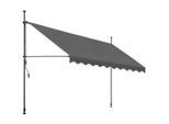 tectake Klemmmarkise, Schwarz, Grau, Textil, Rechteckig, 400x304x180 cm, CE, Sonnenschutz & Sichtschutz, Markisen