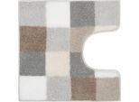 Badematte KLEINE WOLKE "Caro, Badvorleger, Badezimmer Teppich" Gr. 14, beige (kaschmir), H:25mm, Kunstfaser, Badematten, Badematte, Badteppich, modernes Karo-Muster, Pastell-Farben, waschbar
