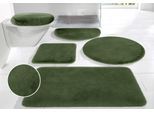 Badematte OTTO HOME "Rabbit Badematten, Badvorleger, Badezimmer Teppich" Gr. 6, dunkelgrün, H:30mm, Polyester, Badematten, Badematte, Kaninchenfell-Haptik, Badteppich, rechteckig, rund & als 3-tlg. Set