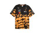 T-Shirt PUMA "McLAREN MASTERCARD F1 TEAM Replica T-Shirt Herren", Herren, Gr. M, orange (papaya orange), Obermaterial: 94% Polyester, 6% Elasthan, clean, relaxed fit, Rundhals, Shirts T-Shirt