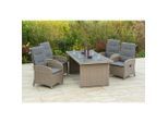 Gardenson , Grau, Schieferfarben, Beige , Metall, Kunststoff, Glas, Textil , Füllung: Schaumstoff ,