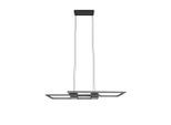 Trio Leuchten , Schwarz, Alufarben , Metall , 28x150x100 cm , Farben fixierbar ,
