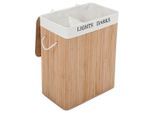 Möbelix , Ecru , Textil, Naturmaterialien , 100 l , rechteckig , 52x63x32 cm , Tragegriffe, Deckel, Innenfutter ,