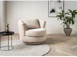 Drehsessel HOME AFFAIRE "MAISIE Webvelours, Lese-Sessel, Love Seat", beige (hellbeige), B:95cm H:77cm T:95cm, Sessel, Drehsessel, trendige Stoffe MEGA CORD und Web-Velours, 360 Grad drehbar