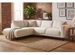 Ecksofa OTTO HOME "Sveeva, L-Form, B.240 cm, schwarze Metallfüße", beige (creme), B:240cm H:78cm T:197cm, 100% PES, Sofas, Ecksofa, langlebiger Webstoff, mit Wellenunterfederung, viele Farben