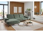Ecksofa DIE PLANBAR "ZE-EM18063, Breite 322 cm", grün (cyber moos), B:322cm H:89cm T:187cm, 100% Recyceltes Polyester, Sofas, Ecksofa, wahlweise mit Sitztiefen- und Armteilverstellung